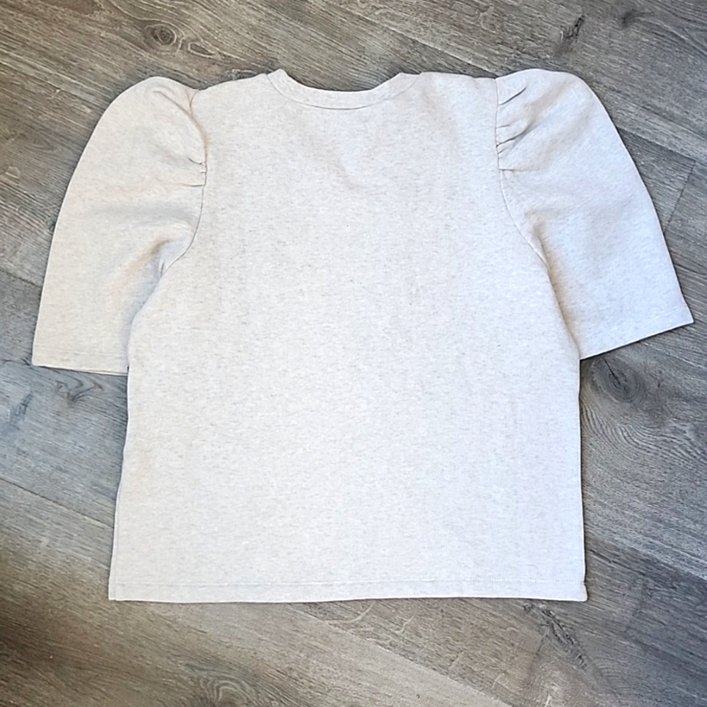Nordstrom Melrose and Market Puff sleeve fleece cropped blouse - Picture 6 of 6